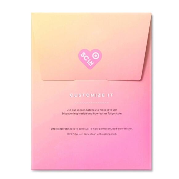 STONEY CLOVER LANE X TARGET COLLABORATION P LETTER PATCH BABY PINK WITH GOLD NWT - Picture 3 of 10